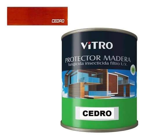 Protector De Madera 4l Uso Interior Exterior Vitro Cedro Satinado