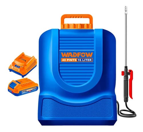 Pulverizador Fumigador Tipo Mochila 5 Bar 16lts 20v Wadfow Azul/naranja