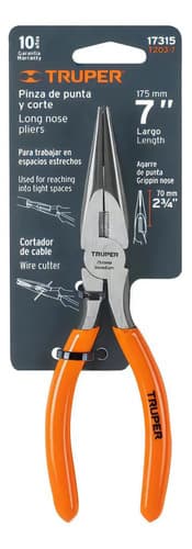 Alicate De Punta Y Corte 7'' Truper 17315