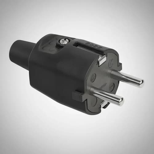 Ficha Macho Schuko Goma 16 Amperios Conatel Conexión Eléctrica