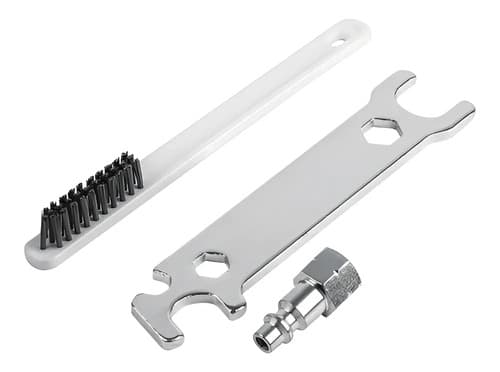 Pistola P/pintar Gravedad Hvlp, Boquilla 1.4mm, Truper 12128 Color Blanco Plateado