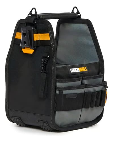 Bolso Abierto + Coleto Cliptech 20cm Toughbuilt Tb-ct-180-8 Color Negro