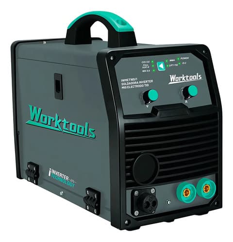 Soldadora Inverter Mig Tig Electrodo Work Tools Con Función Gas Gris Oscuro