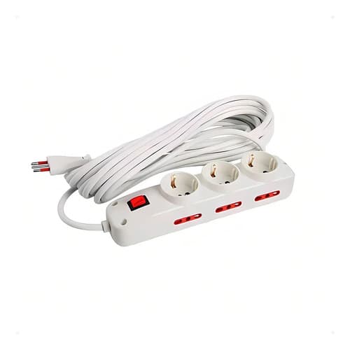 Alargue Zapatilla 3 Schuko Más 6 Modular 3 Mts Conatel