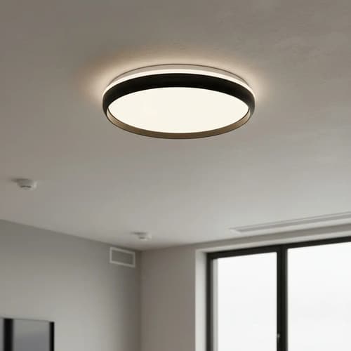 Plafon Led Redondo 96 W - 50 Cms Diseño Black Ring