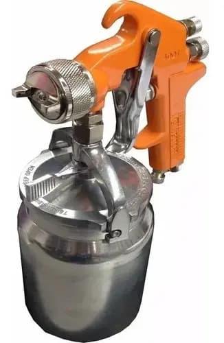 Pistola Para Pintar Lusqtoff De Baja 1,8mm Succión Tacho 1lt Color Naranja