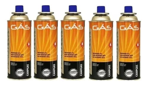 12 Latas De Recarga De Gas Campgas Ntk 227 G Para Chimenea Blanco