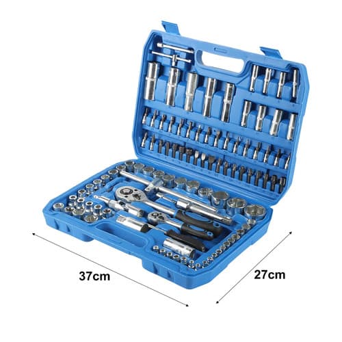 Set De Herramientas 108 Piezas Llaves Tubo Y Puntas Azul