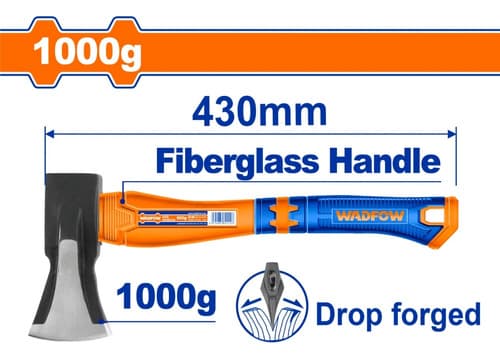 Hacha 1000g Mango Fibra De Vidrio Wadfow Whm6321