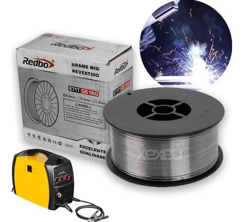 Rodillo Profesional De Alambre De Soldadura Sin Gas Mig 0,8 Mm, Punta Gris, Color Gris Phantom Gray