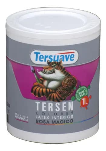 Latex Interior Tersen Mate 1 Litro Tersuave Color Rosa