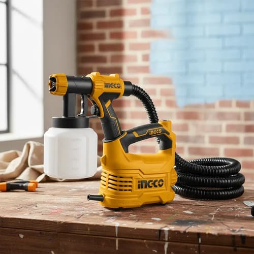 Equipo Pistola De Pintar Ingco 500w Spg5008 Amarillo