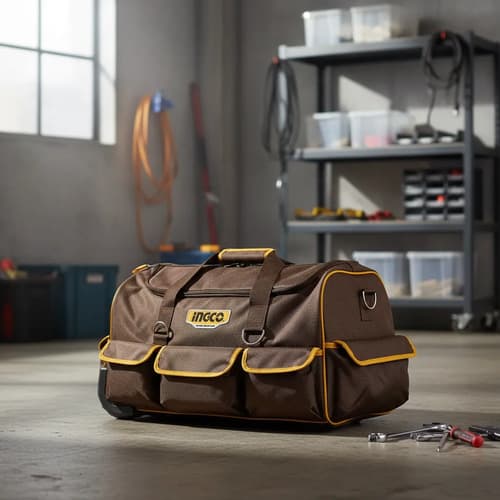 Bolso Valija Rolling Rigido 27  Porta Herramientas Ingco Marrón