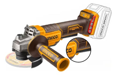 Amoladora A Bateria P20s 4 1/2 Brushless S/bateria Color Amarillo