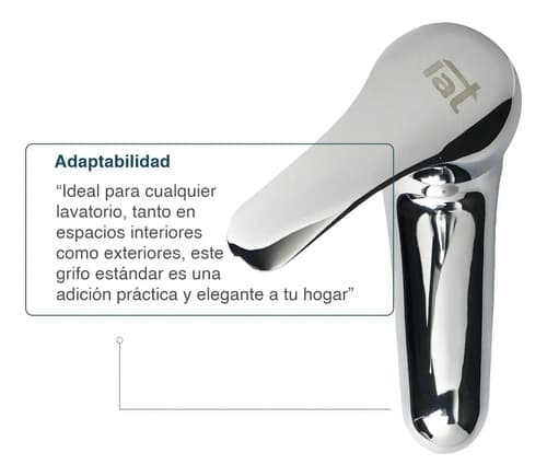 Monocomando Lavatorio Lat Mulata Canilla Baño Cocina Acabado Brillante Color Gris