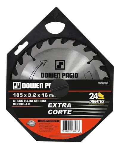 Disco De Corte Circular Dowen Pagio Para Madera De 235 Mm Con 40 Dientes Gris