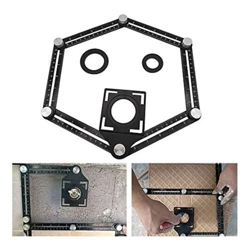 Regla Plegable De 6 Orificios Para Azulejos, Precisión Maxim Negro