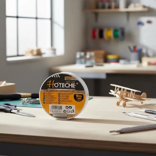 Cinta De Doble Faz Adhesiva Hoteche H438601 9 Metros X2 Cm Blanco Lisa