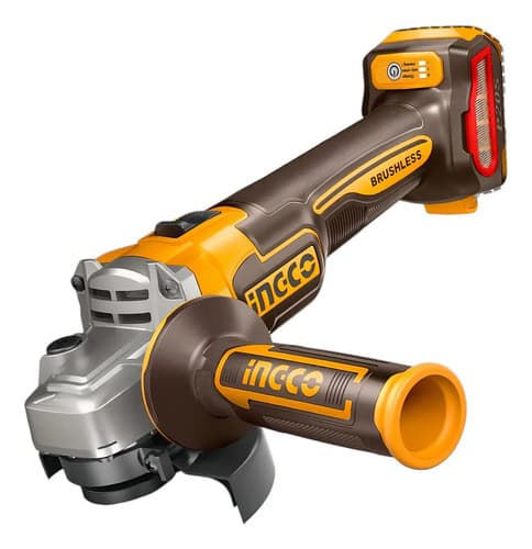 Kit Rotomartillo Inalámbrico Brushless Y Esmeriladora Inalámbrica Con Baterías Ingco Amarillo
