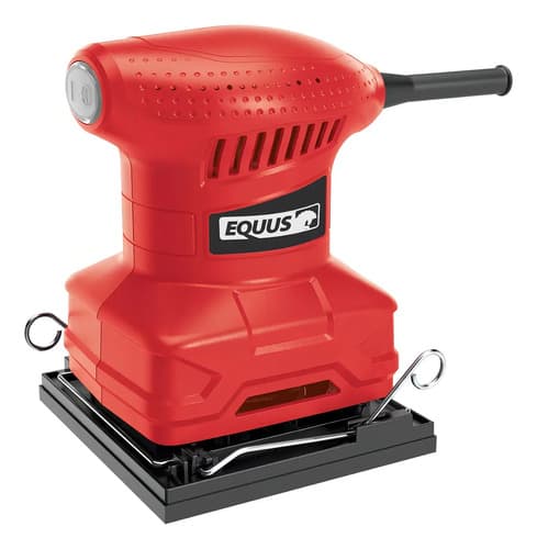 Lijadora Rectangular Equus De 200 W Para Madera Rojo 50/60