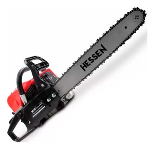 Motosierra De Combustión Hessen Promaster 52 Cc Para Jardinería Rojo