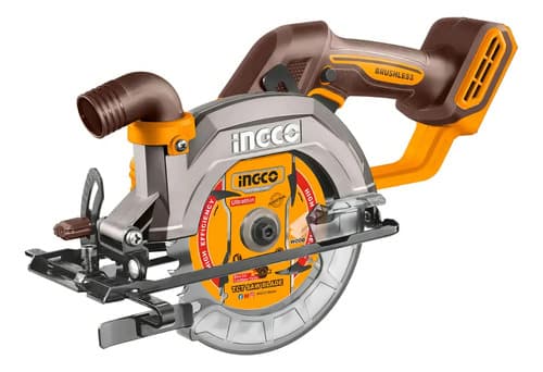 Sierra Circular Incluye 2 Baterias Y Cargador Ingco Color Amarillo