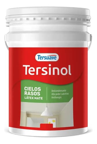 Pintura Látex Tersuave Tersinol Cielorrasos Blanco Mate 1l Interior Exterior
