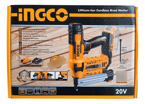 Clavadora Inalámbrica Ingco P20s De 35 Mm Para Madera, Sin Batería Y Sin Cargador