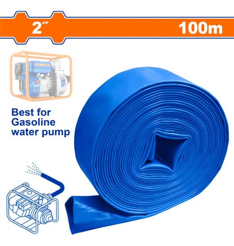 Manguera Plana Para Descarga De Agua Plana 2 X 100m 4 Bar Azul