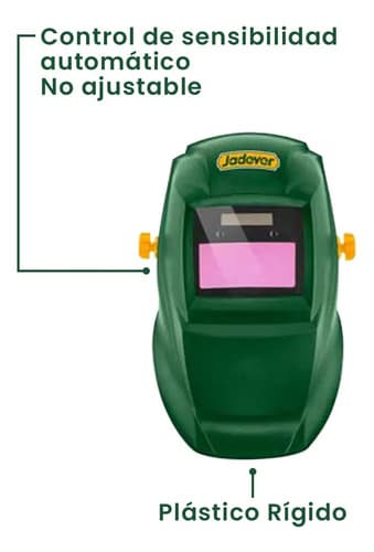 Mascara Soldar Fotosensible Automática 90x35mm Jadever Color Verde Liso