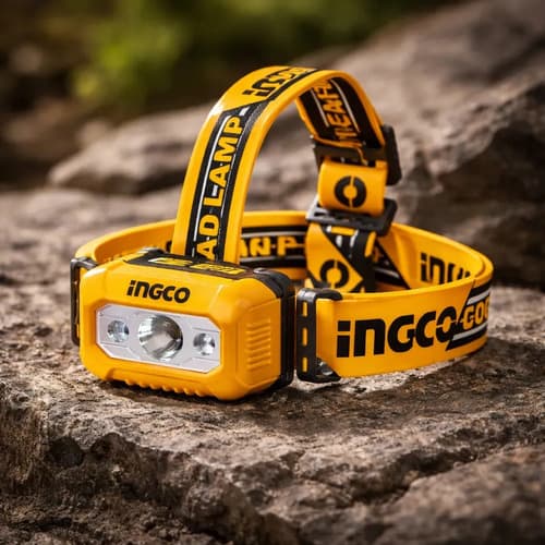 Linterna Vincha Minero Led 200 Lumenes Hhl013aaa8 Ingco Blanco Naranja Claro