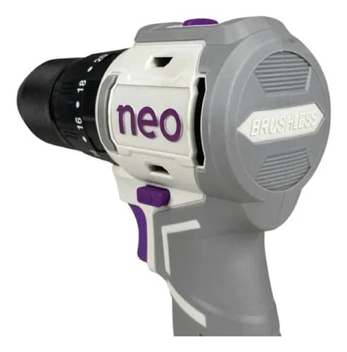 Taladro Percutor A Bateria C/1 Batería 20v Brushless Neo Gris