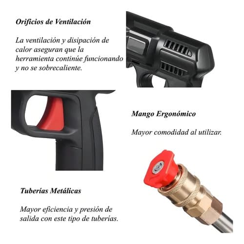 Hidrolavadora Portátil Qatar Shop A Batería 48v Con 240w Y 30 Bar