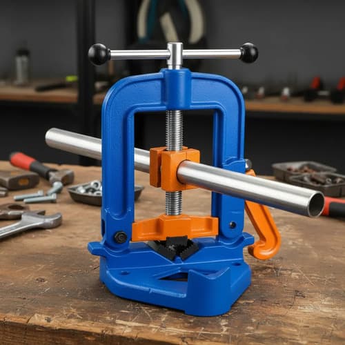 Prensa De Banco Tubos 2# 3  Rango 10-89mm Wadfow Wgtq1203 Azul