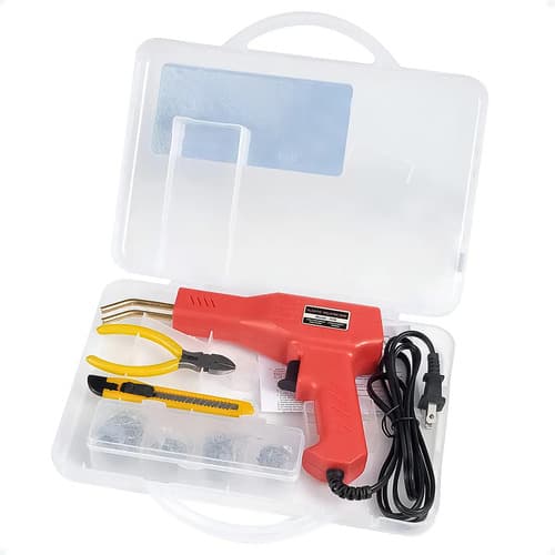 Soldadora Plástico Inverter Otec Dw160mma Kit Reparación Parachoques Naranja Claro
