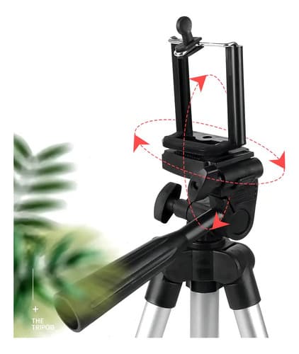 Tripode Profesional Celular 360 Pies De Goma + Estuche 130cm