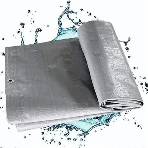 Lona Encerada Impermeable, 3 X 3 Pulgadas, Gris, Reforzada, De 300 Micras