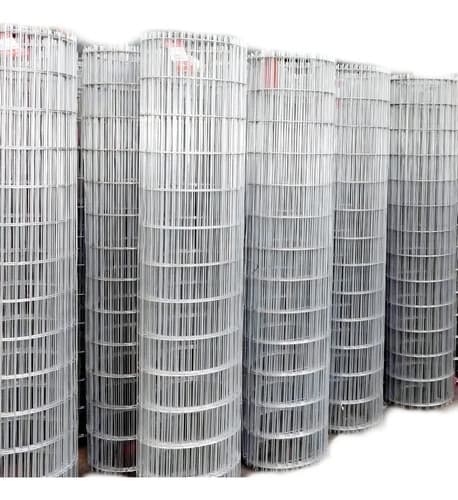 Malla Electrosoldada Galvanizada Rainer De Acero Para Cercos 2 X 25 M Plateado