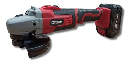 Amoladora Inalambrica Equus 7601 Brushless 20v 1 Batería 4.0 Rojo