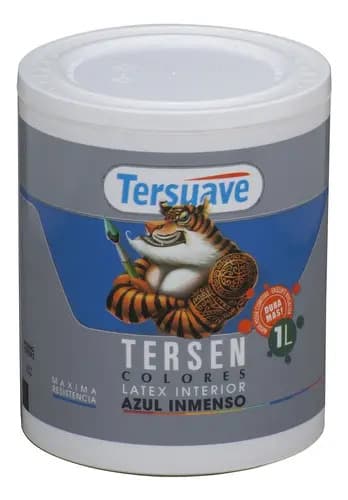 Latex Interior Tersen Mate 1 Litro Tersuave Color Azul