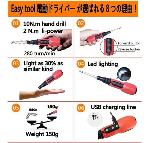 Destornillador Inalámbrico Atornillador Equus 3.7v Litio Color Rojo Frecuencia 0