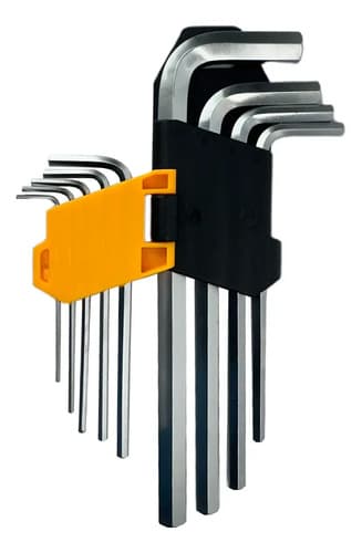 Set 9 Llaves Allen Largas 1.5-10 Mm Tolsen Color Plateado