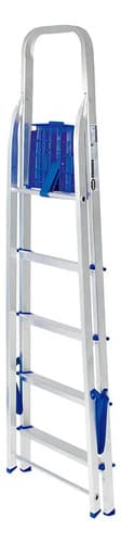 Escaleras De 5 Escalones Aluminio Mor - Gris