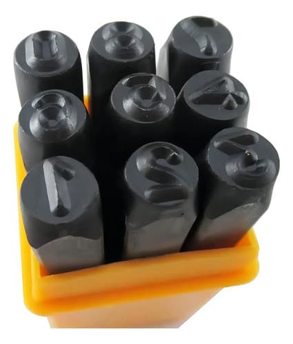 Juego De Punzones De 9pcs 6mm ( Numéricos) Hoteche