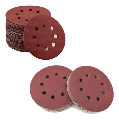 Disco De Lija Abrasivo Starfer 150mm Grano 120 Con Velcro Para Madera