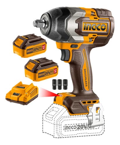 Llave De Impacto 850nm 20v P20s C 2bat+carg+valija Color Naranja Claro Frecuencia 50hz/60hz