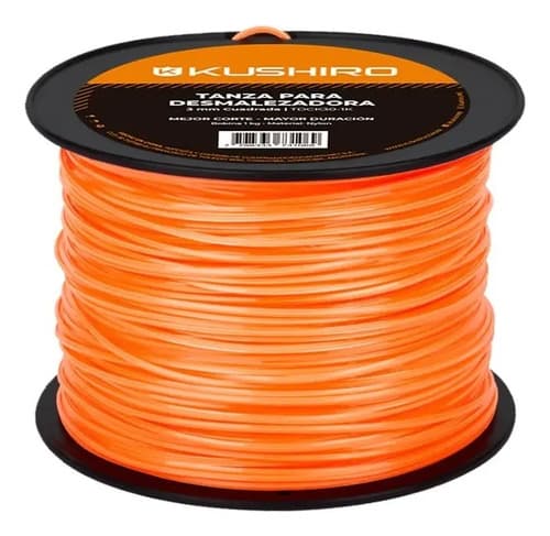 Tanza De Nailon Kushiro Redonda Para Desmalezadora 3 Mm Amarillo