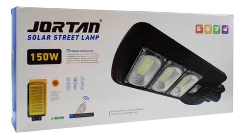Foco Solar Led 150w 3 Modulo Jortan Lh-3122 Luz Blanco Frío Blanco Frío