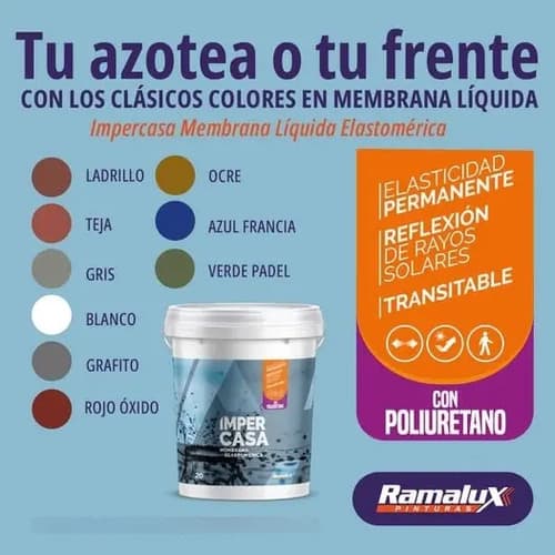 Membrana Liquida Blanca 20kg Con Poliuretano Transitable
