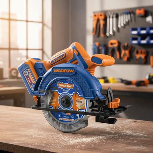 Sierra Circular 20v 165mm + Bat 4.0ah + Acc Wadfow Wlwp5523 Azul 50/60